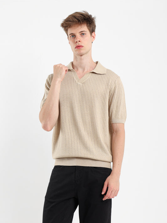Polo Jacquard Knitwear T-Shirt