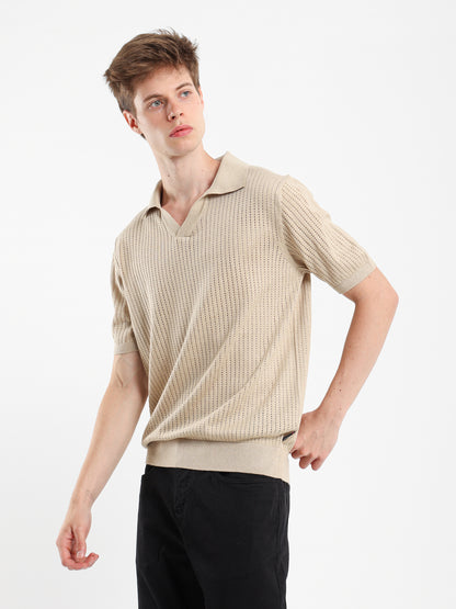 Polo Jacquard Knitwear T-Shirt
