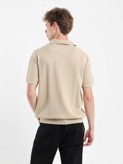 Polo Jacquard Knitwear T-Shirt