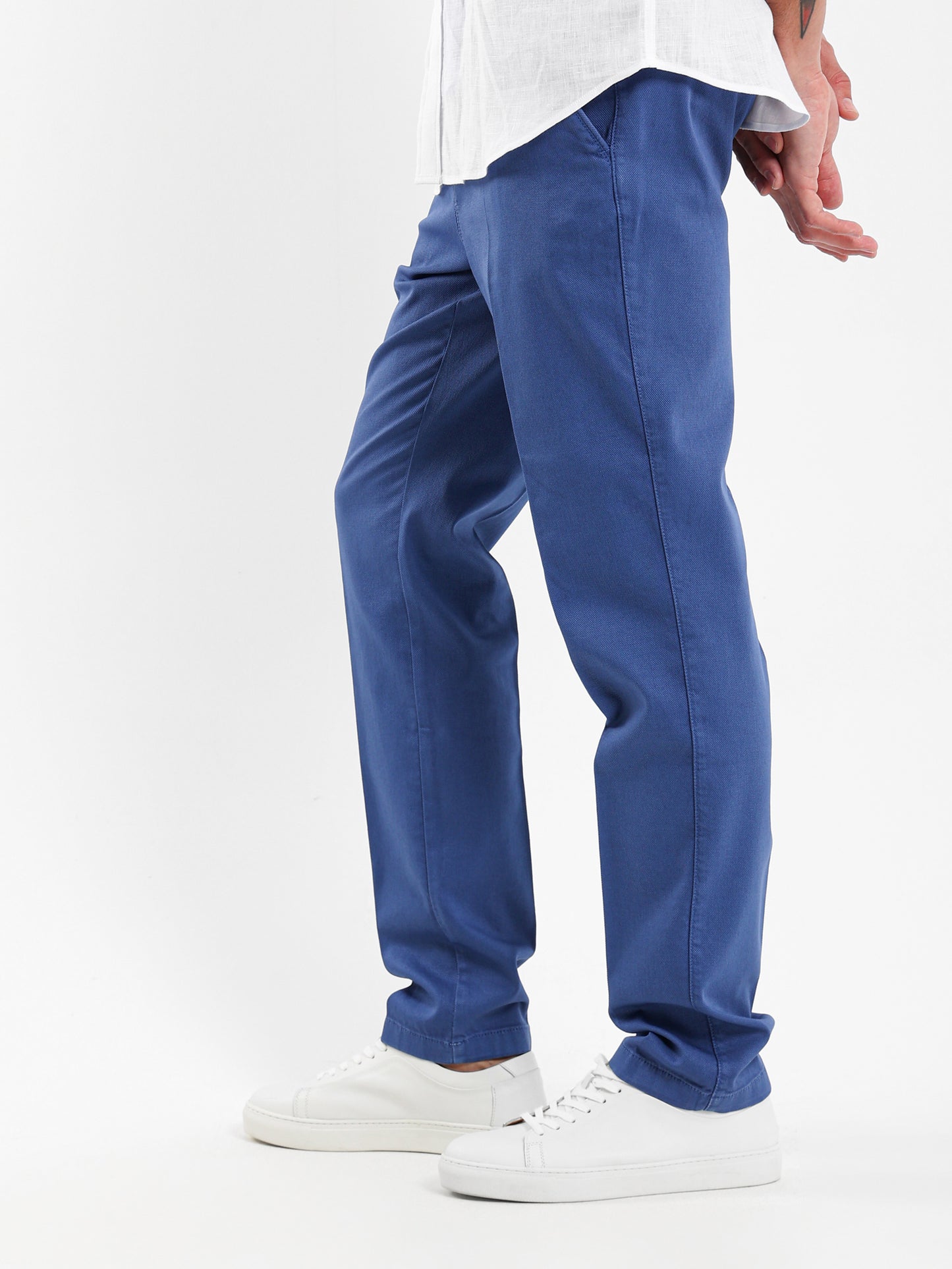 Flat Pockets Pique Casual Pants