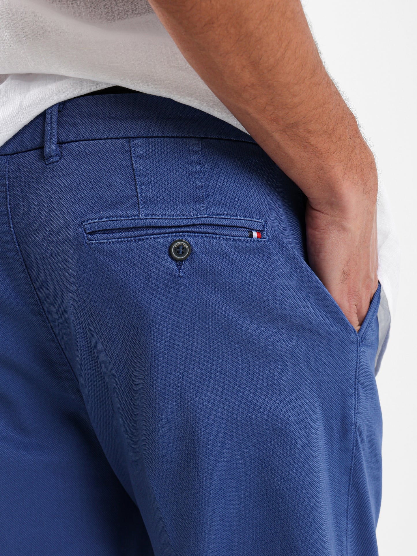 Flat Pockets Pique Casual Pants