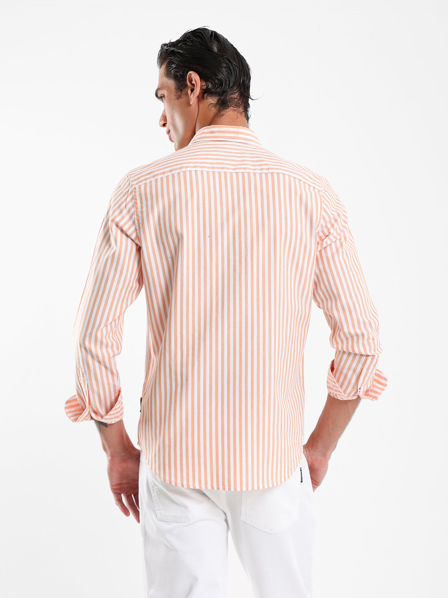 Wide Stripe Kent Collar Shirt