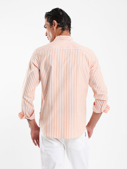Wide Stripe Kent Collar Shirt